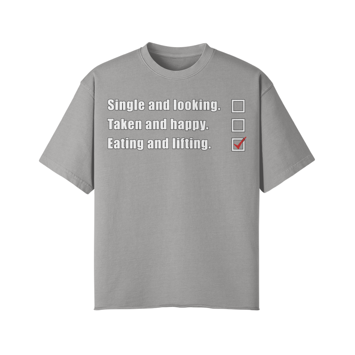 EATING AND LIFTING- Pump Top-Light Gray-League of Lifters