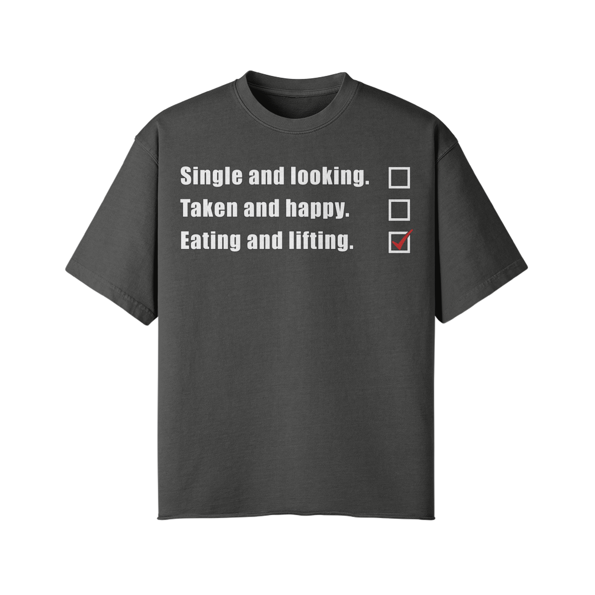 EATING AND LIFTING- Pump Top-Dark Gray-League of Lifters