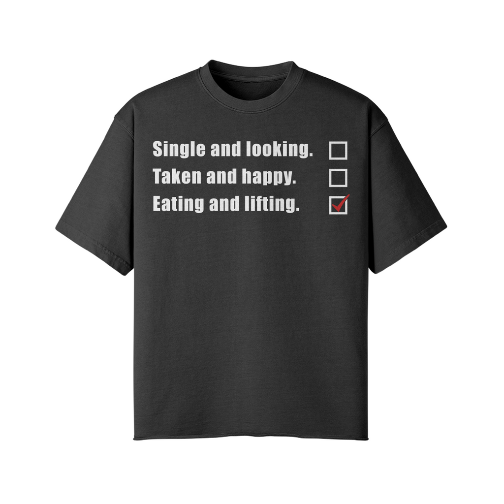 EATING AND LIFTING- Pump Top-Snow Wash-League of Lifters