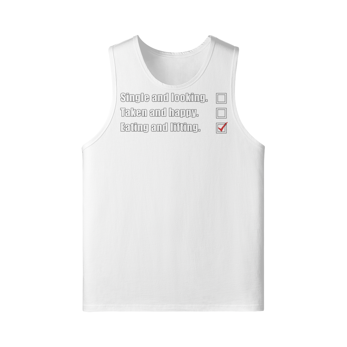 EATING AND LIFTING- Tank Top-White-League of Lifters