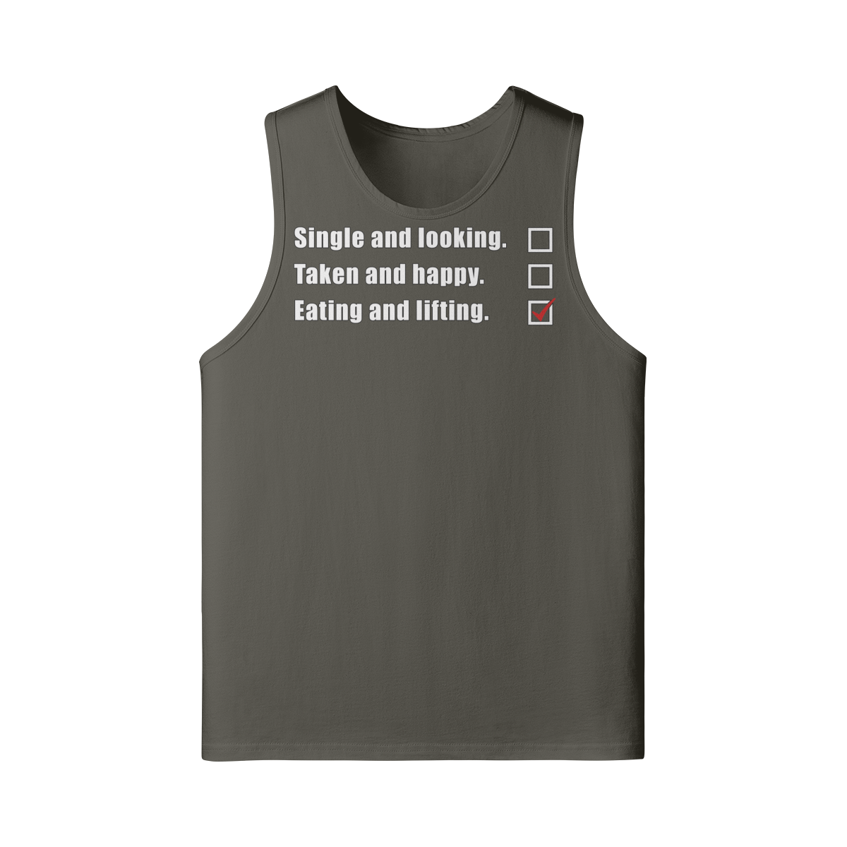 EATING AND LIFTING- Tank Top-Charcoal Grey-League of Lifters