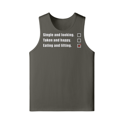 EATING AND LIFTING- Tank Top-Charcoal Grey-League of Lifters