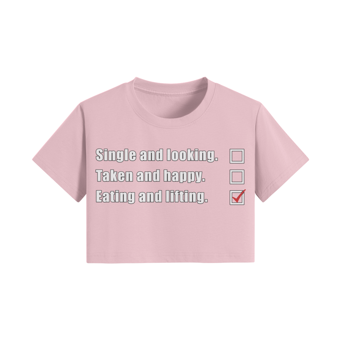 EATING AND LIFTING- Womens Crop Top-Pink-League of Lifters