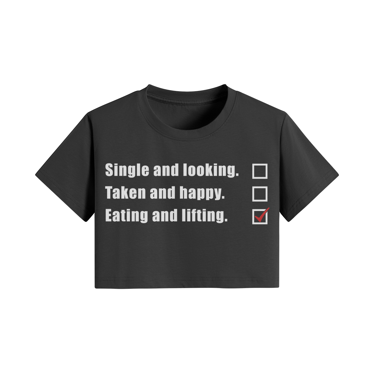 EATING AND LIFTING- Womens Crop Top-Black-League of Lifters