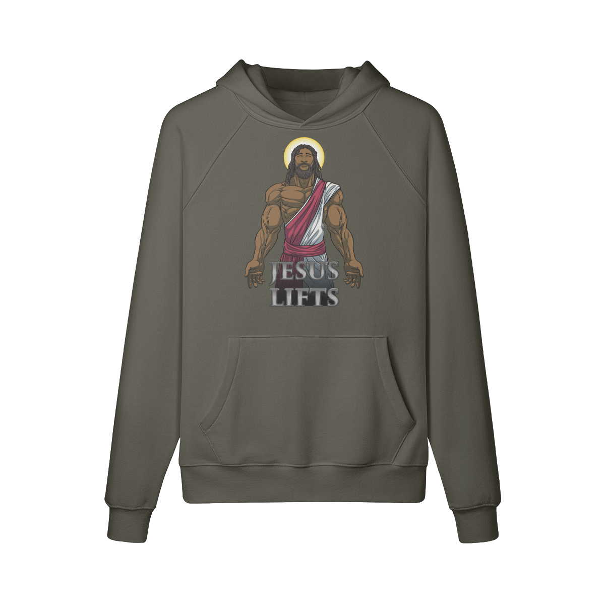 JESUS LIFTS- Hoodie-Charcoal Grey-League of Lifters