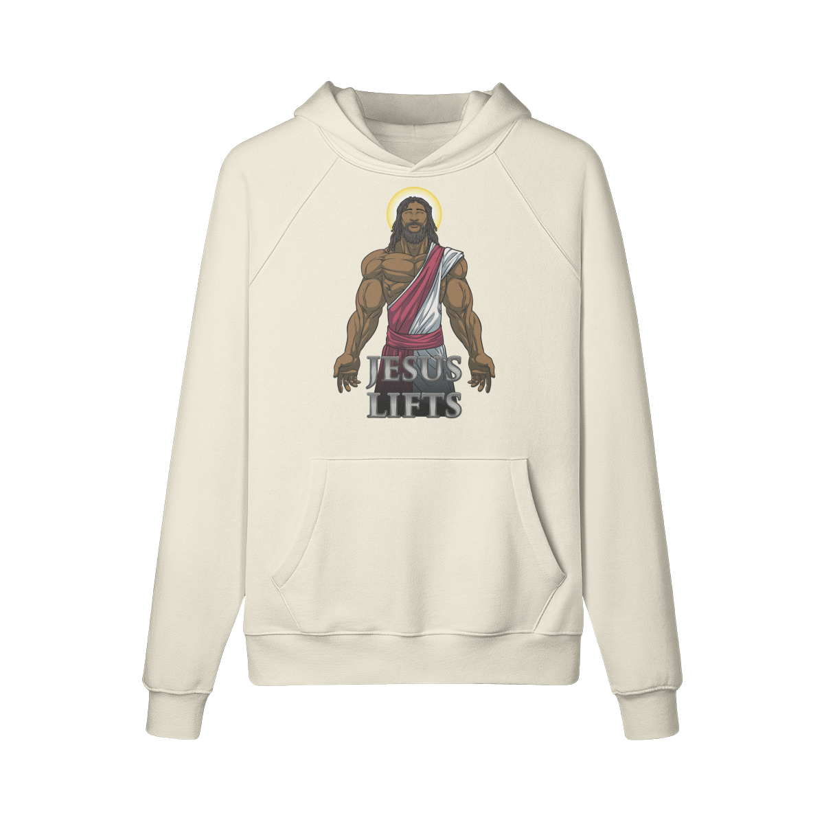JESUS LIFTS- Hoodie-Rice Apricot-League of Lifters