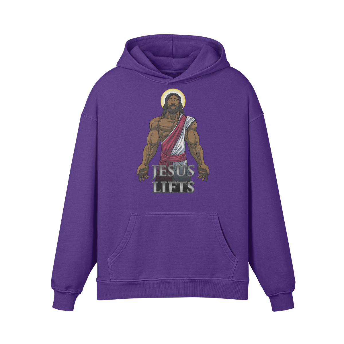 JESUS LIFTS- Oversized Hoodie-Purple Haze-League of Lifters