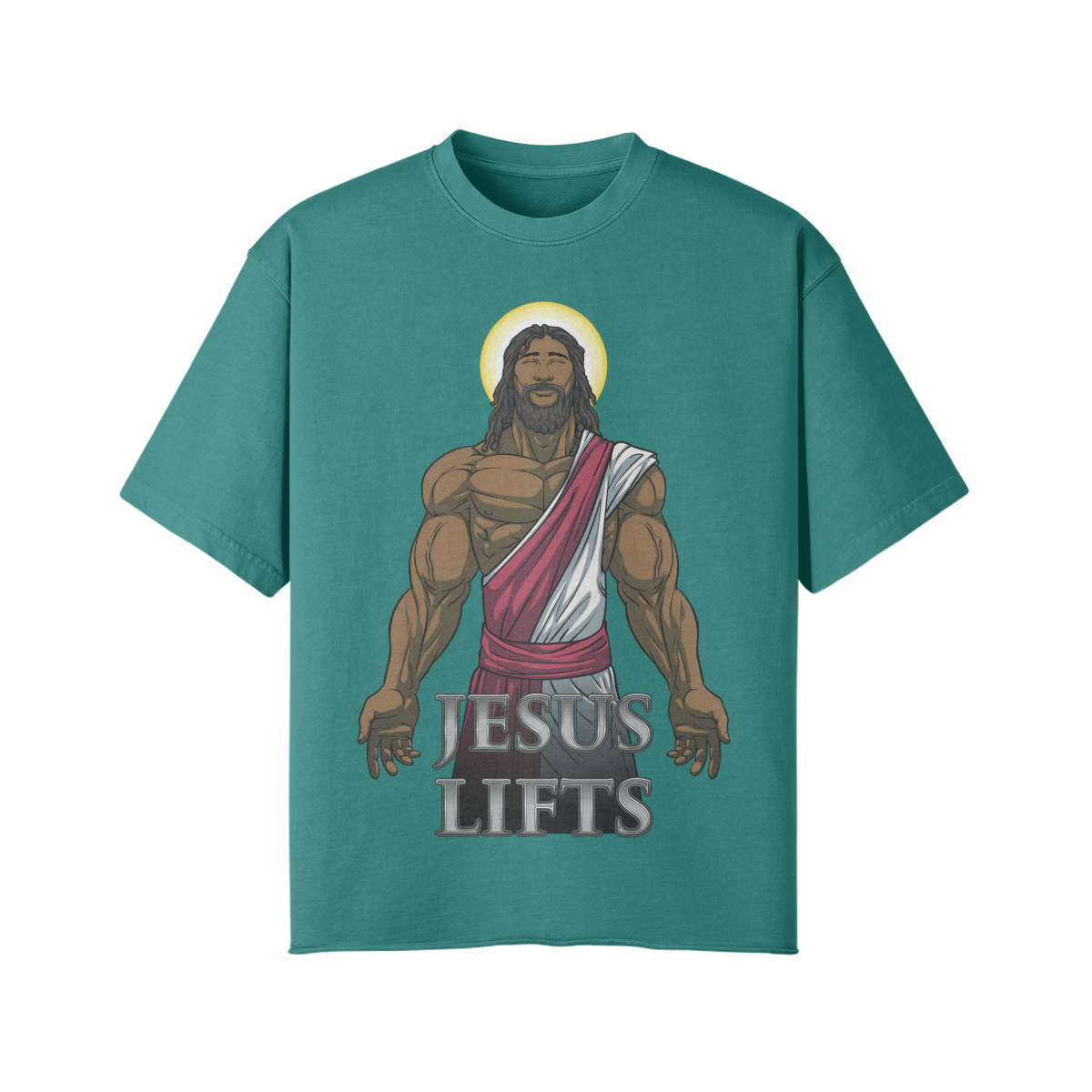 JESUS LIFTS- Pump Top-Vintage Green-League of Lifters