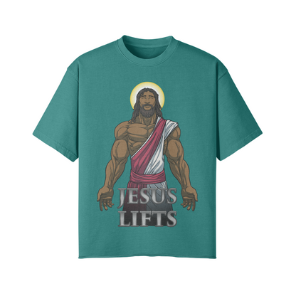 JESUS LIFTS- Pump Top-Vintage Green-League of Lifters