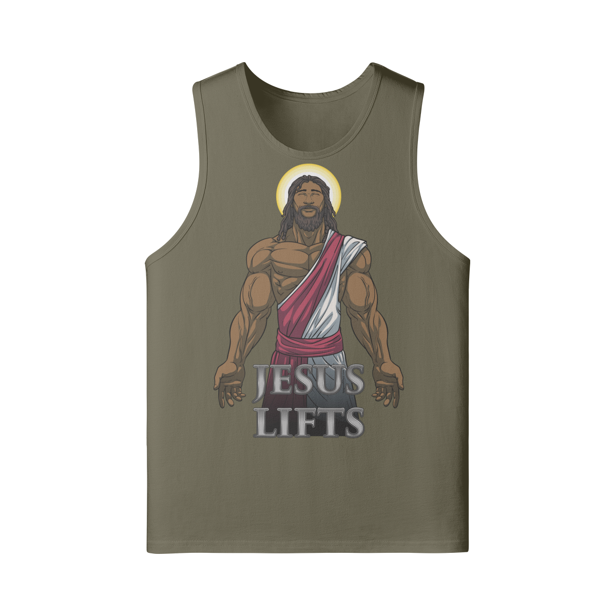 JESUS LIFTS- Tank Top-Camel-League of Lifters
