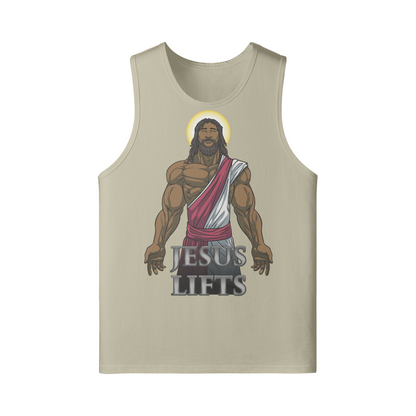 JESUS LIFTS- Tank Top-Rice Apricot-League of Lifters