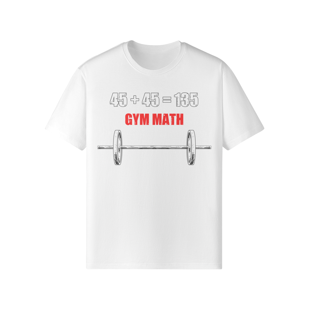 GYM MATH- Classic T-Shirt-White-League of Lifters