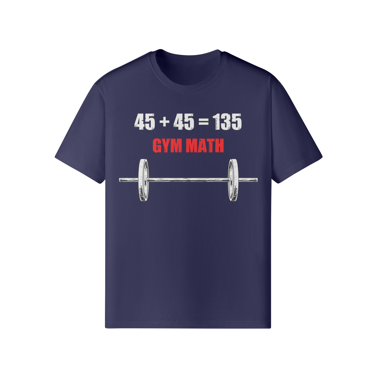GYM MATH- Classic T-Shirt-Dark Navy-League of Lifters