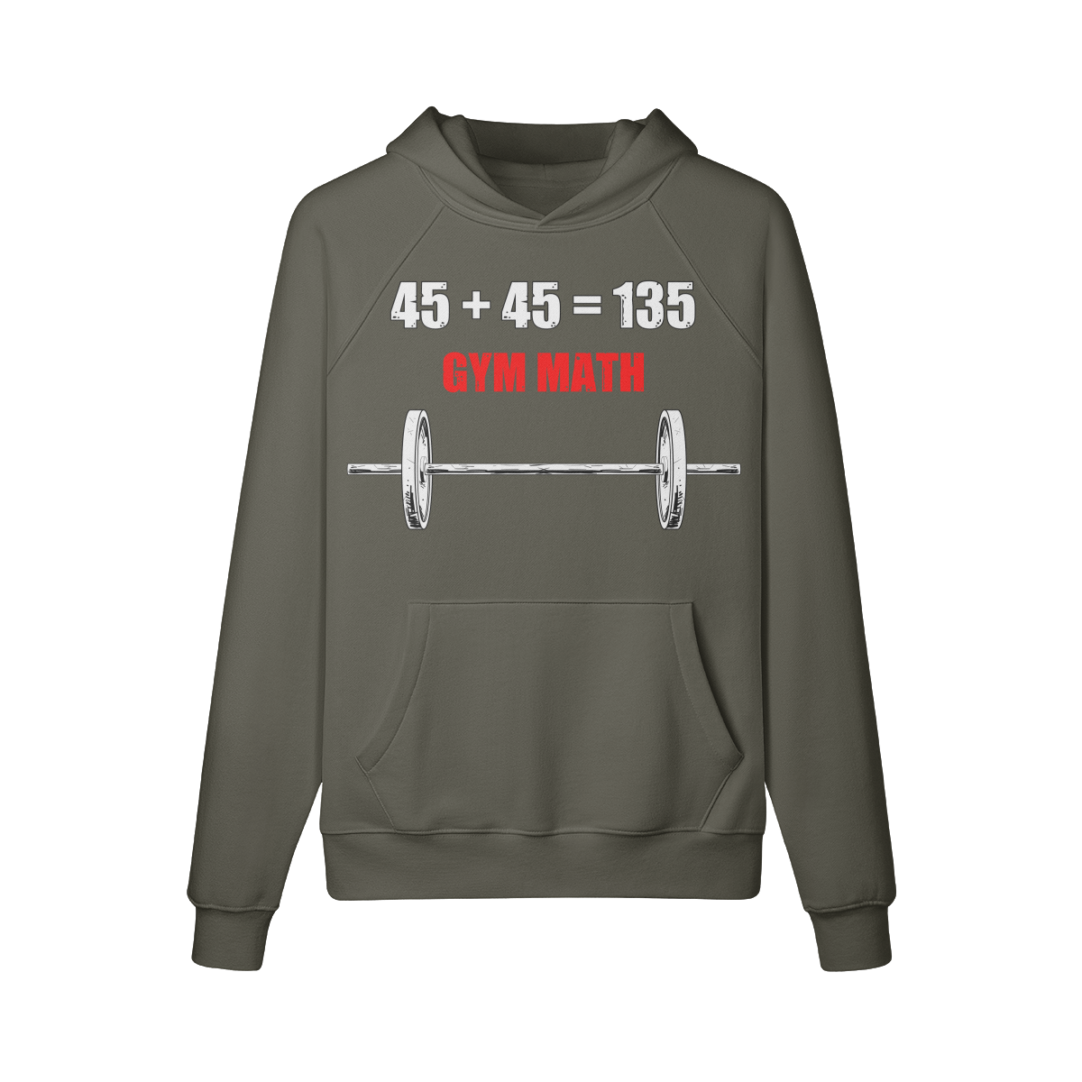 GYM MATH- Hoodie-Charcoal Grey-League of Lifters