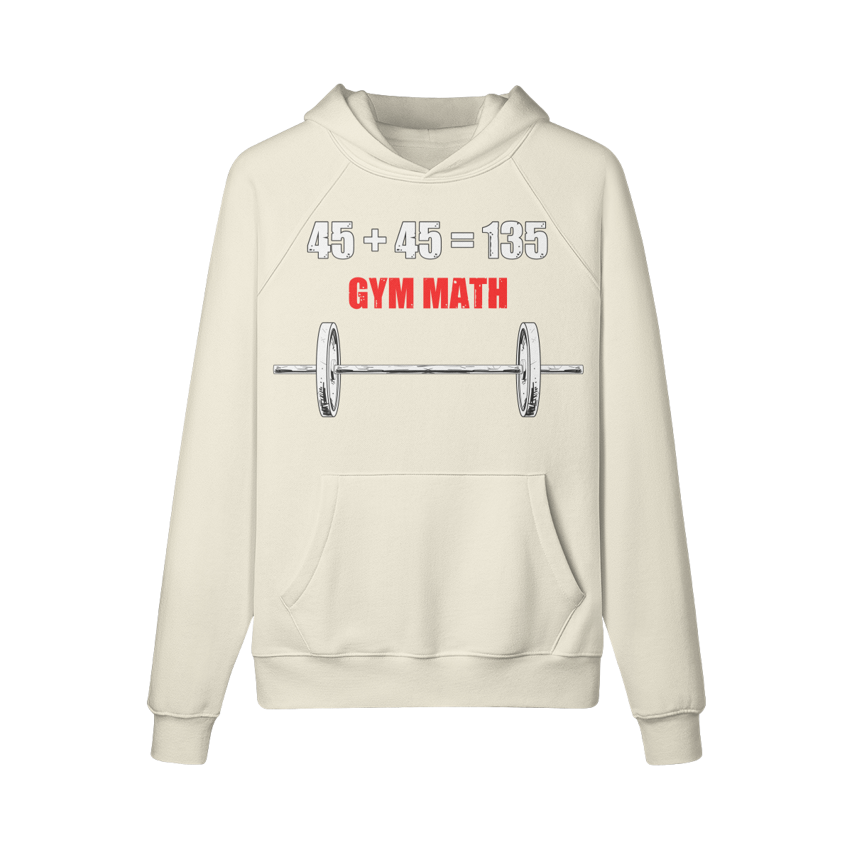 GYM MATH- Hoodie-Rice Apricot-League of Lifters