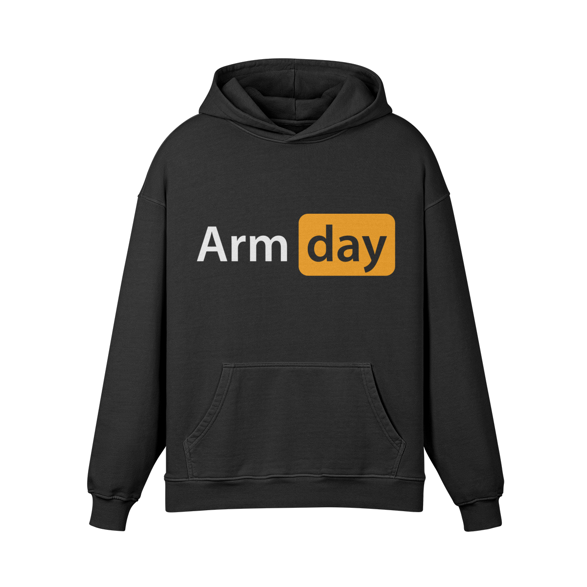 ARM DAY- Oversized Hoodie-Faded Black-League of Lifters