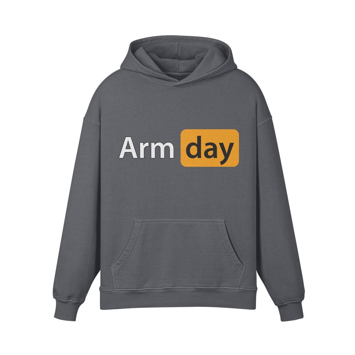 ARM DAY- Oversized Hoodie-Carbon Gray-League of Lifters