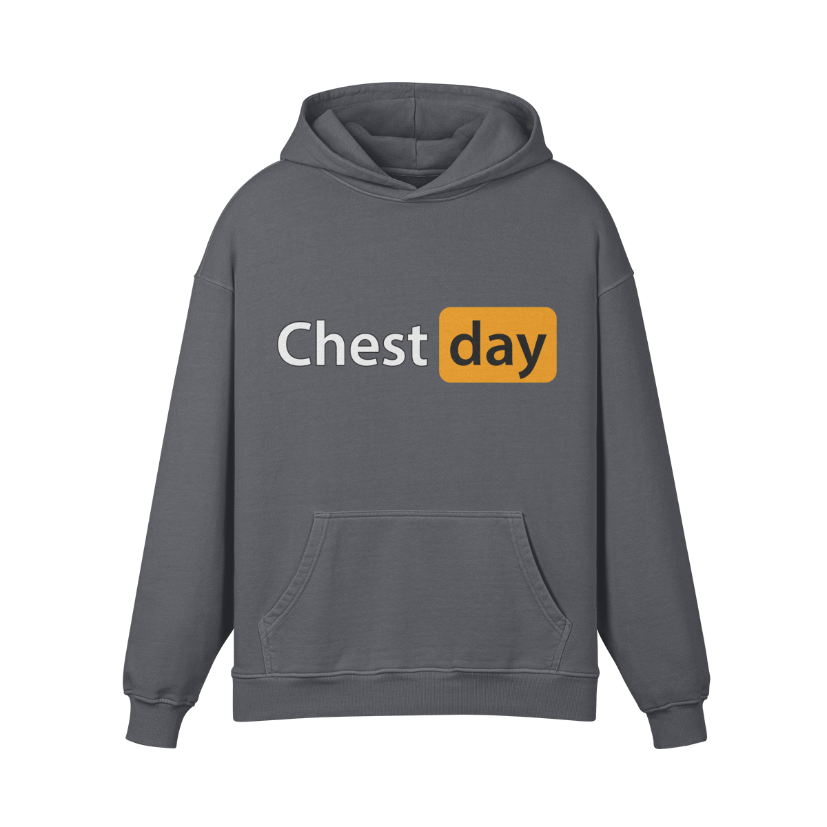 CHEST DAY- Oversized Hoodie-Carbon Gray-League of Lifters