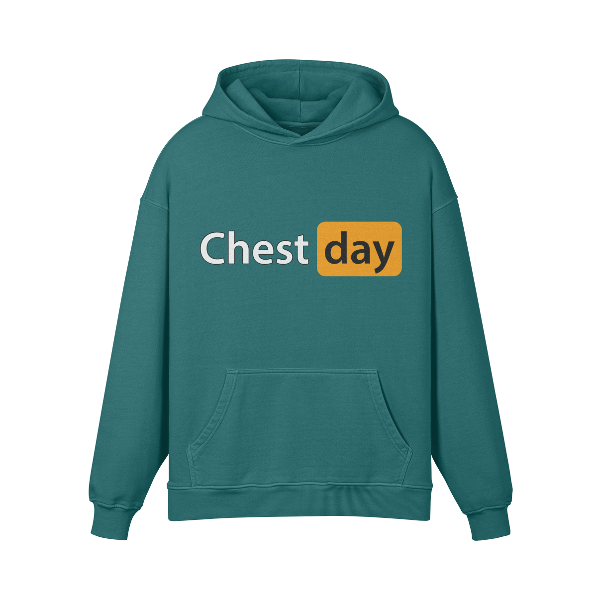 CHEST DAY- Oversized Hoodie-Blueish Green-League of Lifters