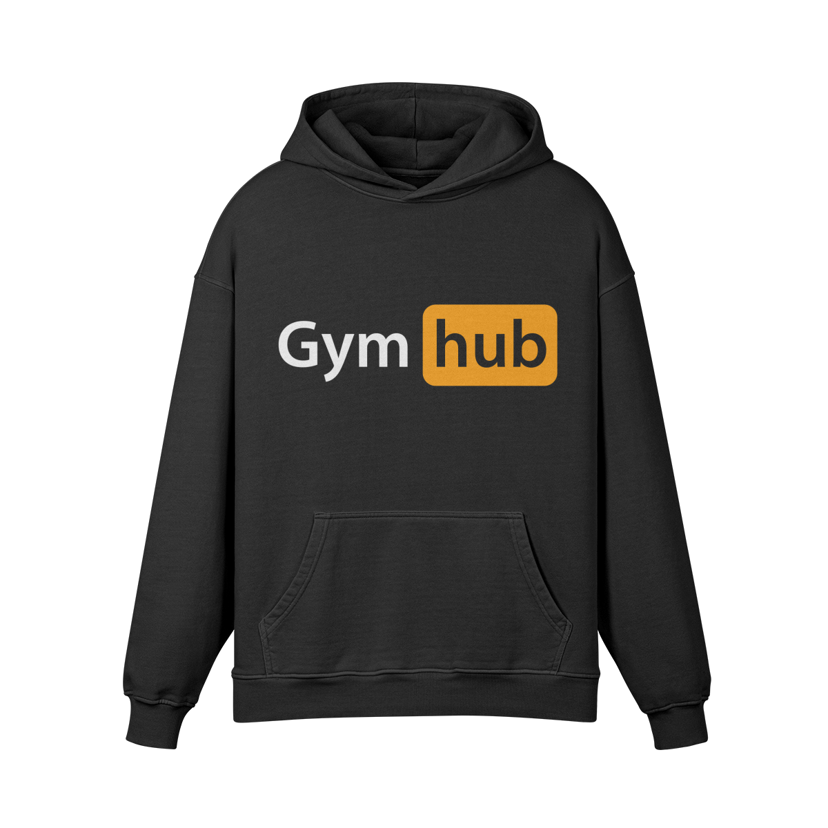 GYM HUB- Oversized Hoodie-Faded Black-League of Lifters