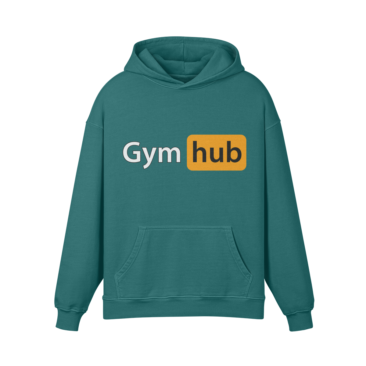 GYM HUB- Oversized Hoodie-Blueish Green-League of Lifters