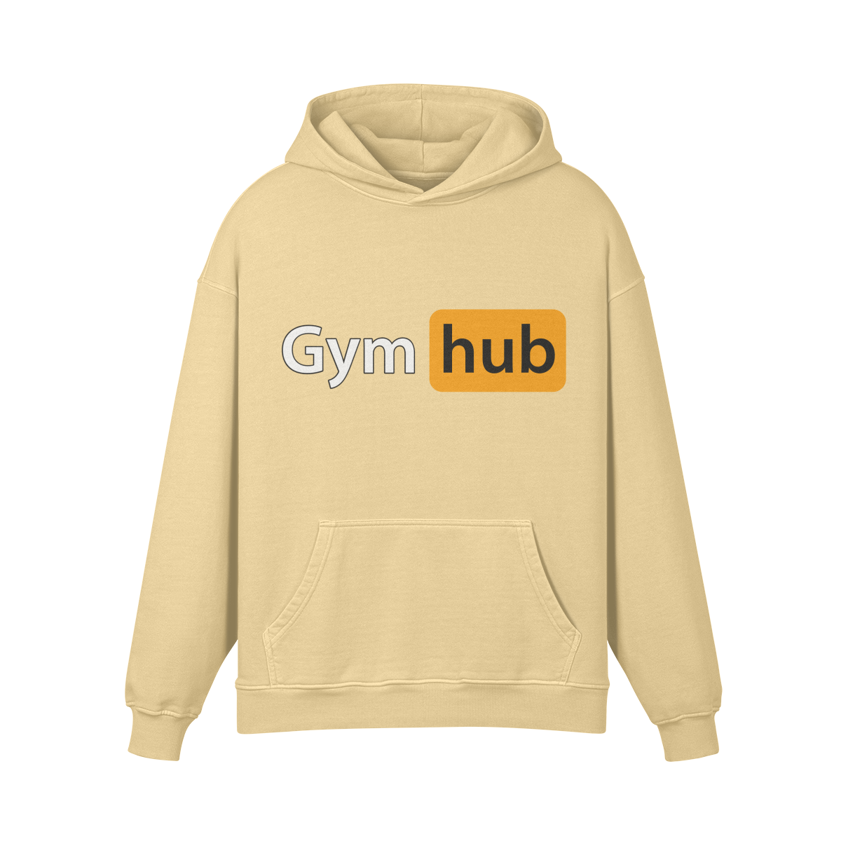GYM HUB- Oversized Hoodie-Desert Sand-League of Lifters