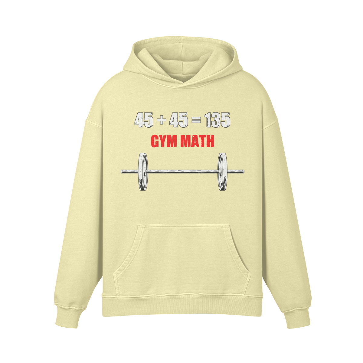 GYM MATH- Oversized Hoodie-Pale Spring Bud-League of Lifters