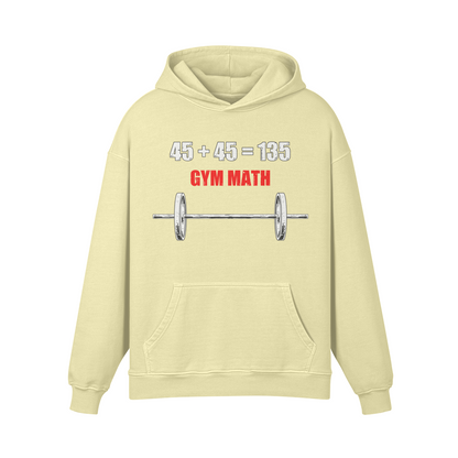 GYM MATH- Oversized Hoodie-Pale Spring Bud-League of Lifters