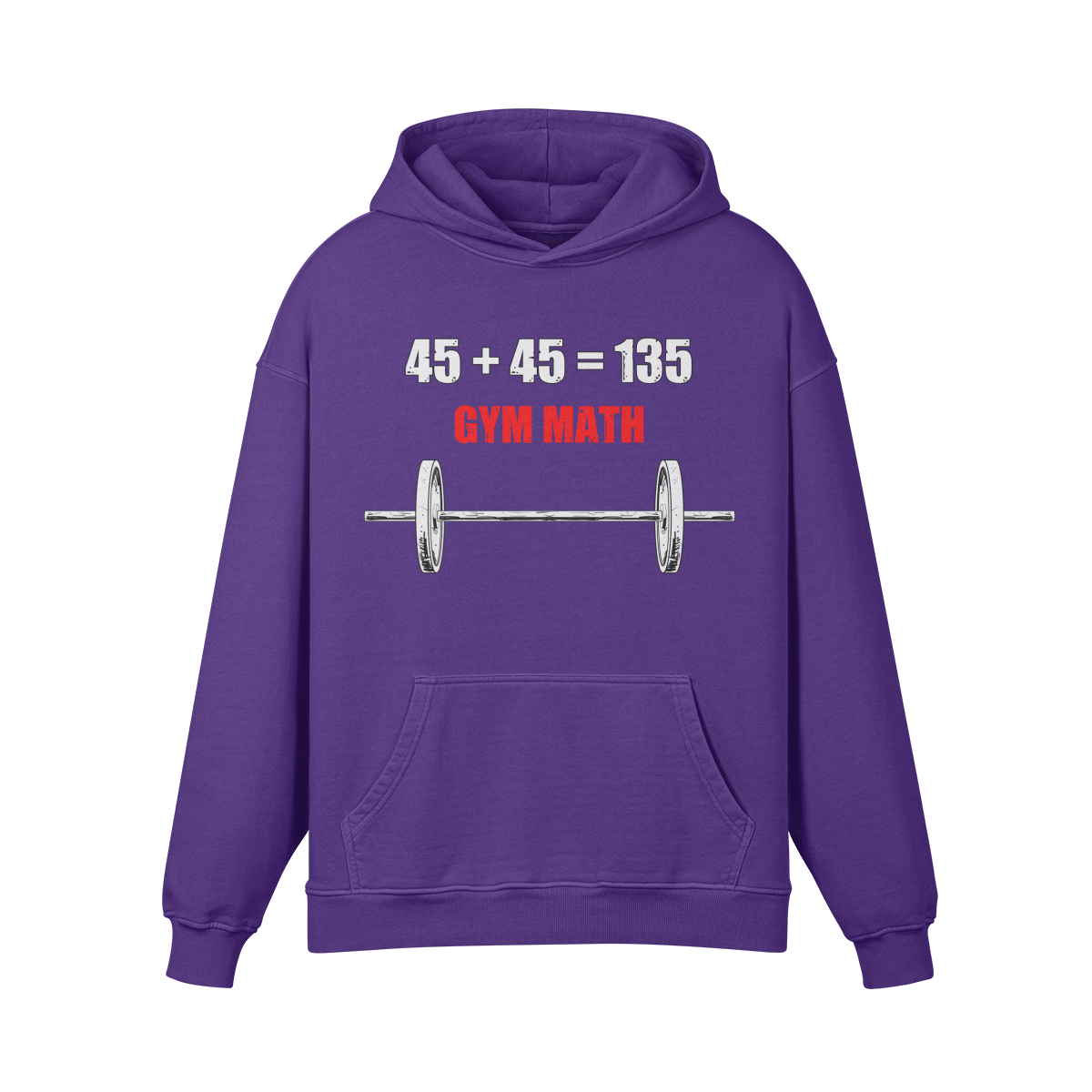 GYM MATH- Oversized Hoodie-Purple Haze-League of Lifters