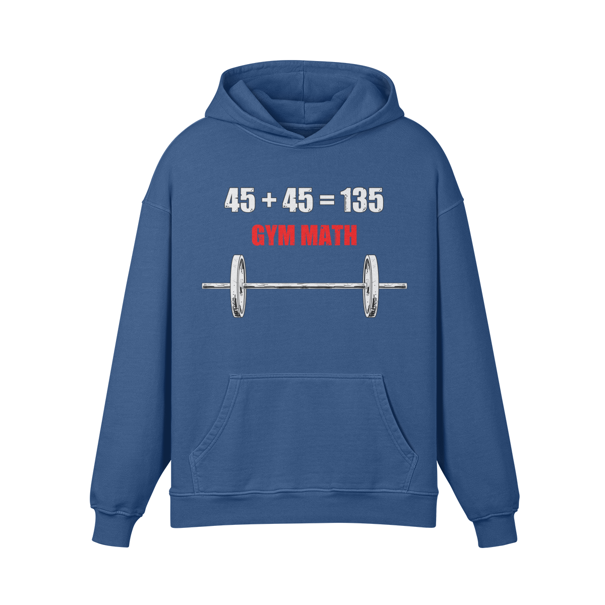 GYM MATH- Oversized Hoodie-Kashmir Blue-League of Lifters