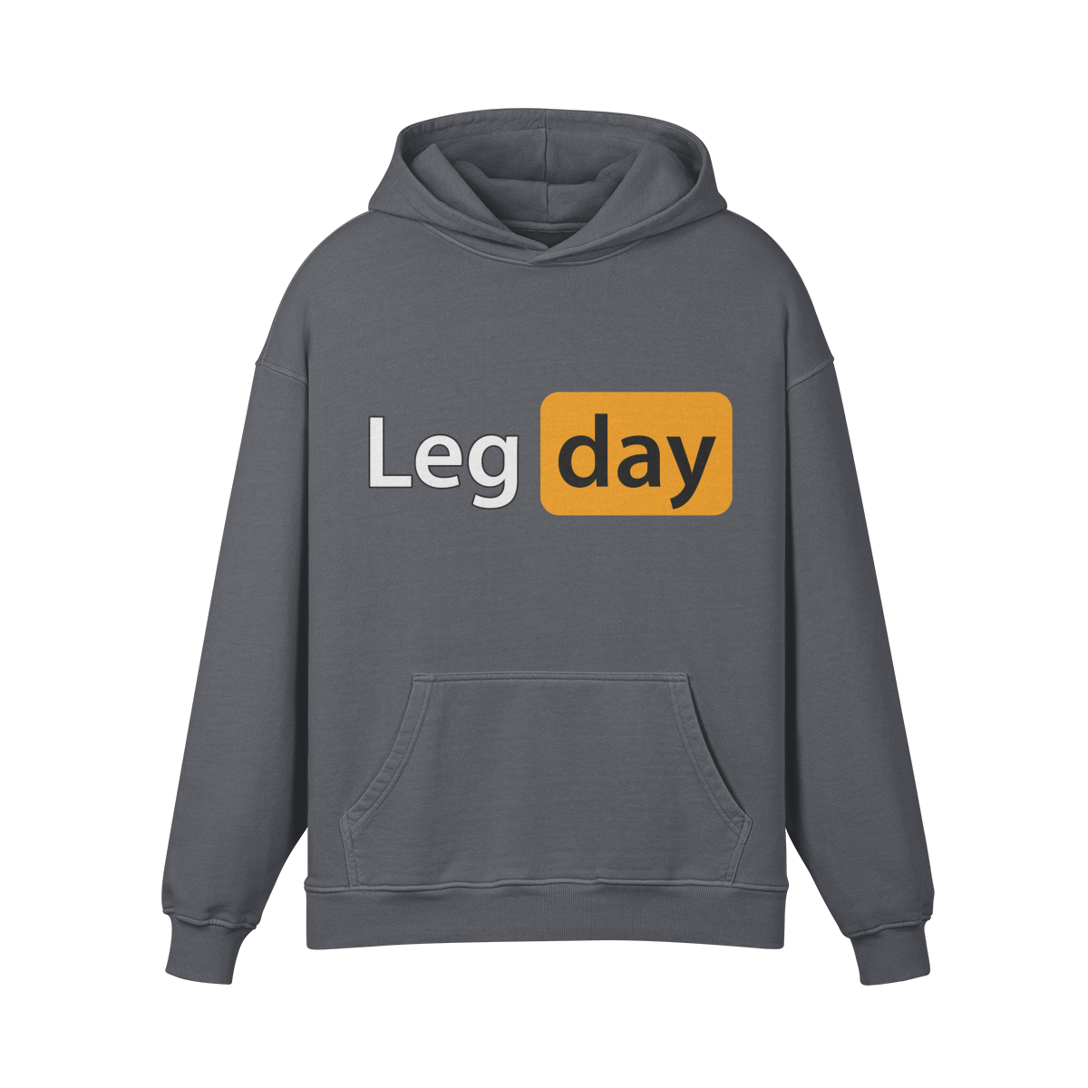 LEG DAY- Oversized Hoodie-Carbon Gray-League of Lifters