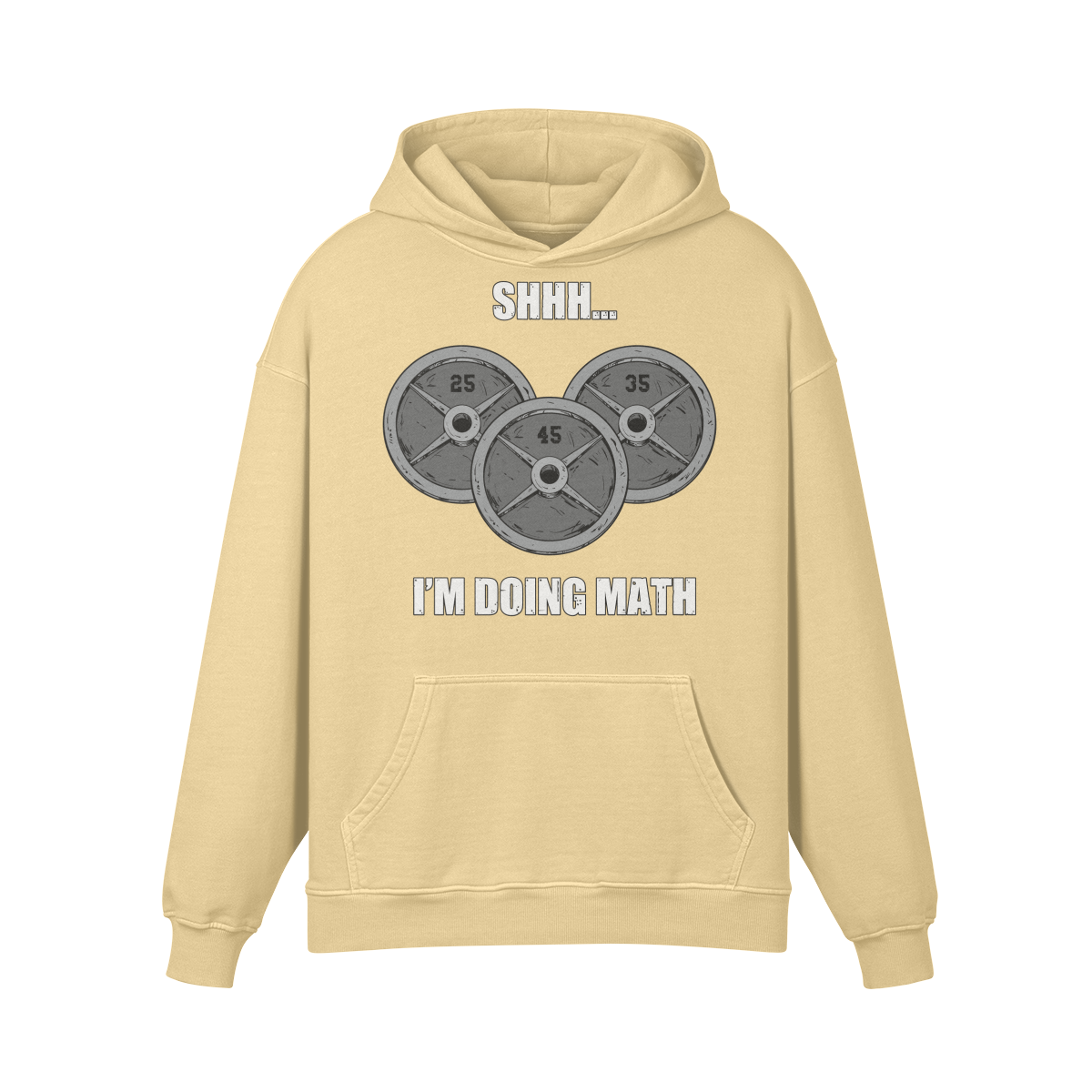 SHHH...I'M DOING MATH- Oversized Hoodie-Desert Sand-League of Lifters