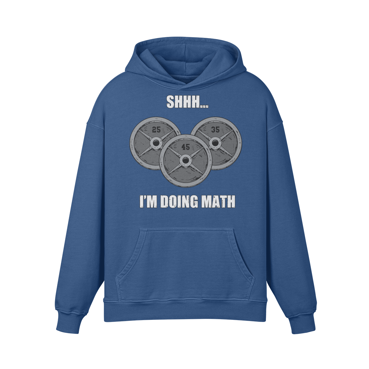 SHHH...I'M DOING MATH- Oversized Hoodie-Kashmir Blue-League of Lifters