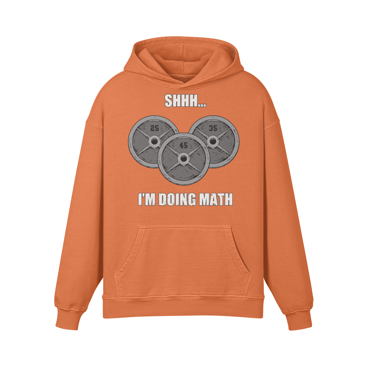 SHHH...I'M DOING MATH- Oversized Hoodie-Copper Red-League of Lifters
