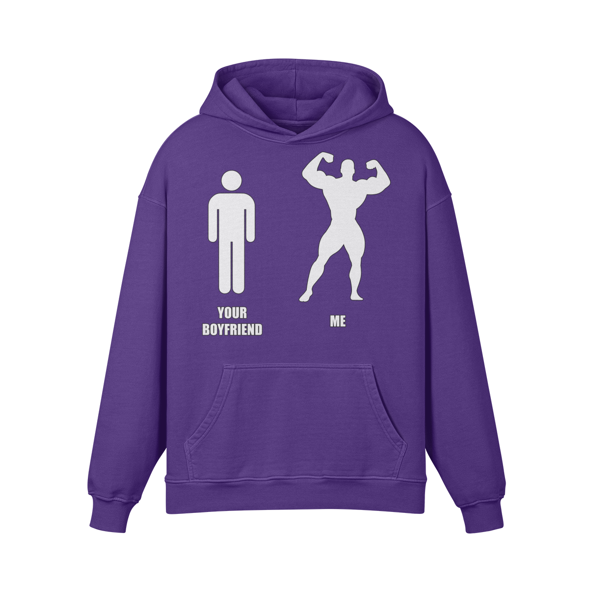 YOUR BOYFRIEND VS ME- Oversized Hoodie-Purple Haze-League of Lifters