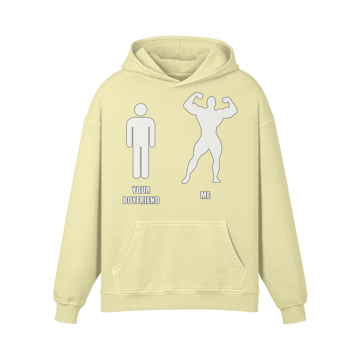 YOUR BOYFRIEND VS ME- Oversized Hoodie-Pale Spring Bud-League of Lifters