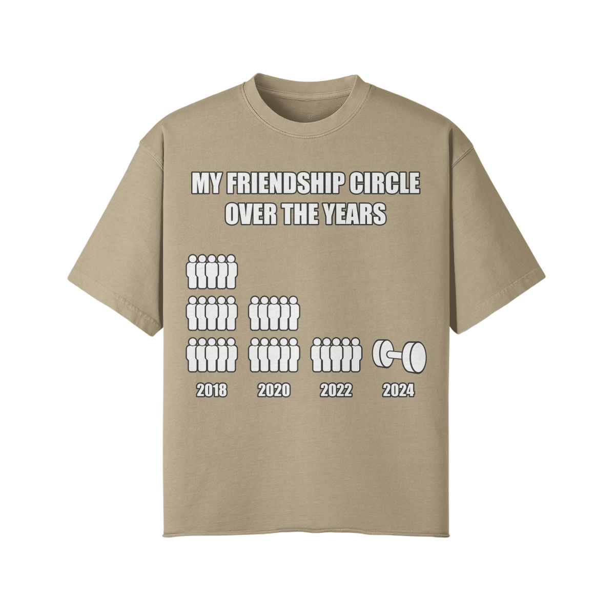 FRIENDSHIP CIRCLE- Pump Top-Khaki-League of Lifters