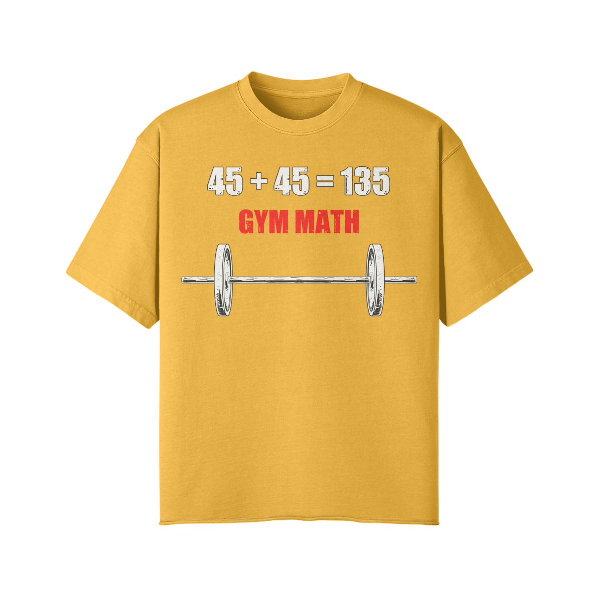 GYM MATH- Pump Top-Vintage Yellow-League of Lifters