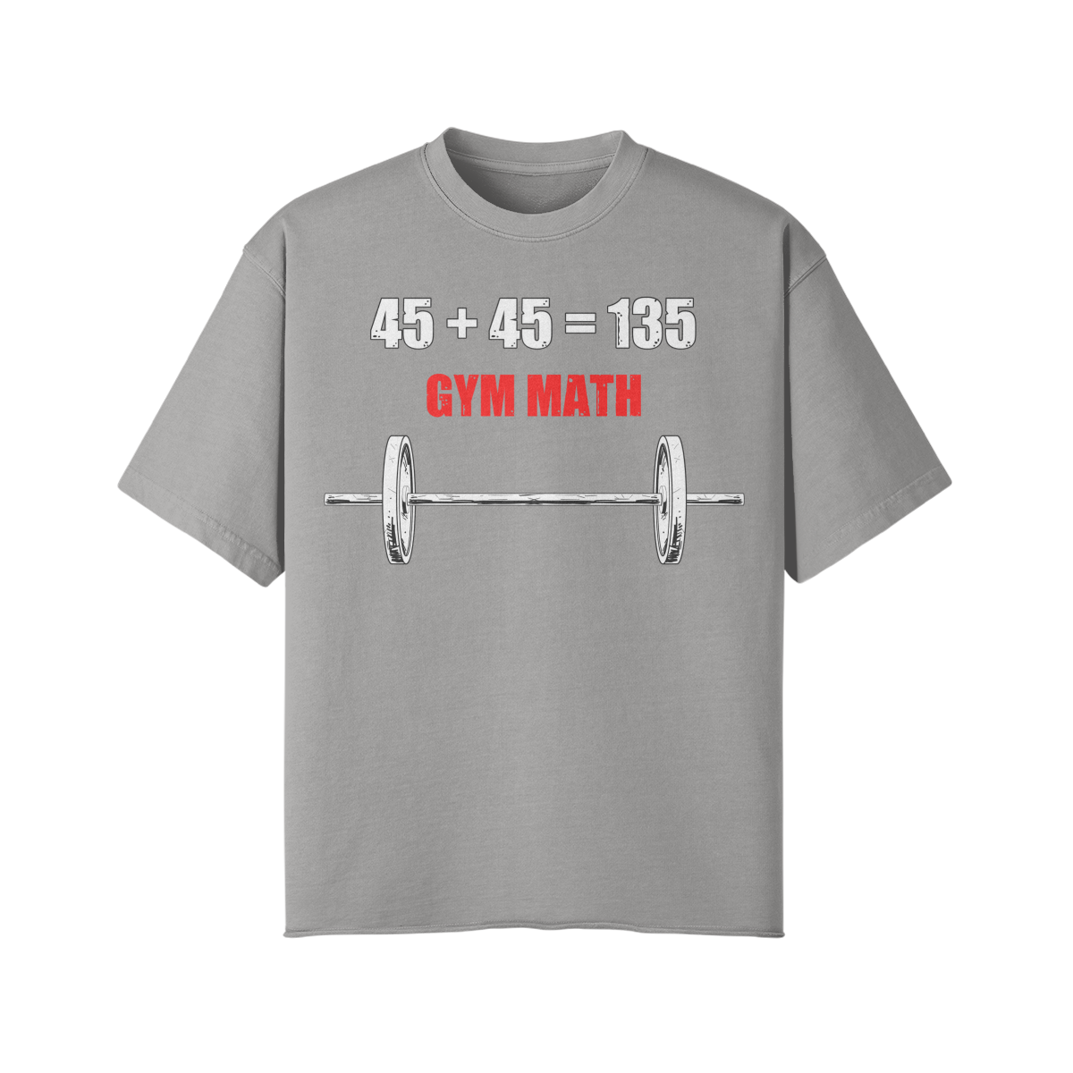 GYM MATH- Pump Top-Light Gray-League of Lifters