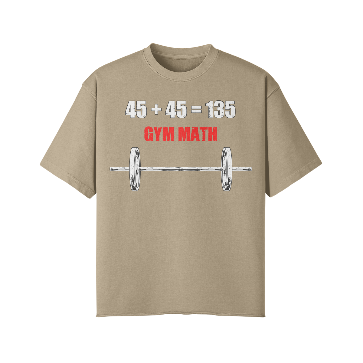GYM MATH- Pump Top-Khaki-League of Lifters