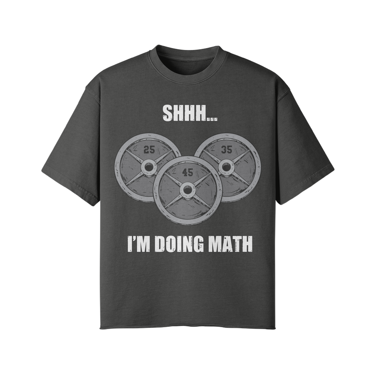 SHHH...I'M DOING MATH- Pump Top-Dark Gray-League of Lifters