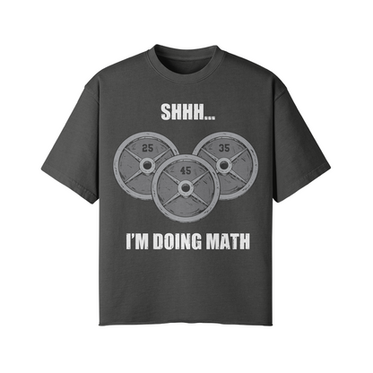 SHHH...I'M DOING MATH- Pump Top-Dark Gray-League of Lifters