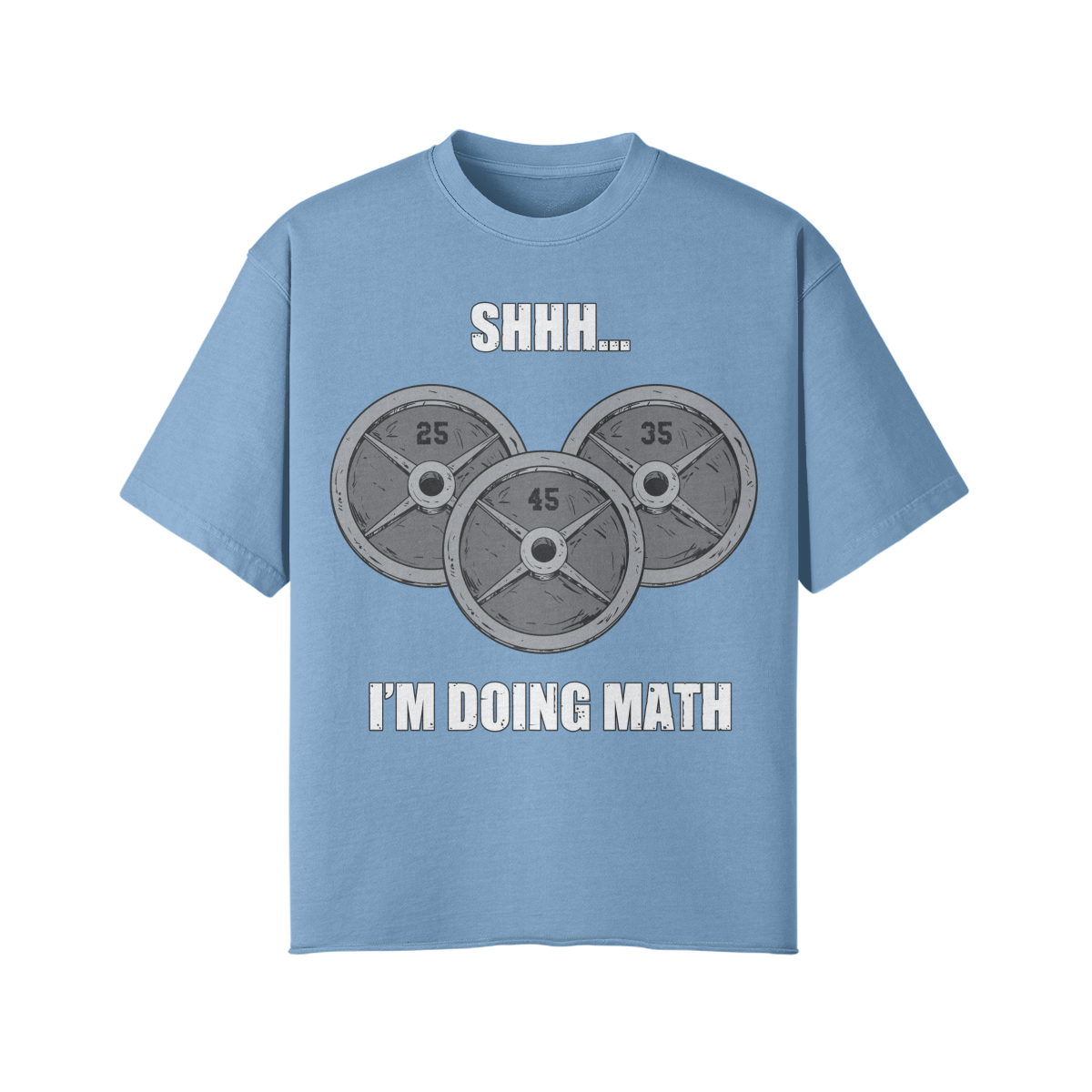 SHHH...I'M DOING MATH- Pump Top-Medium Blue-League of Lifters