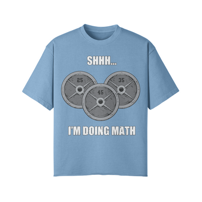 SHHH...I'M DOING MATH- Pump Top-Medium Blue-League of Lifters