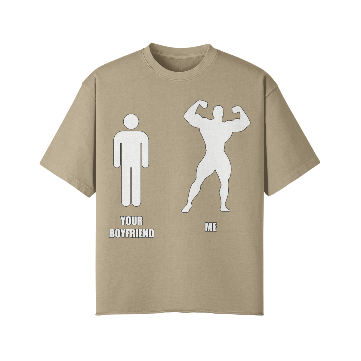 YOUR BOYFRIEND VS ME- Pump Top-Khaki-League of Lifters