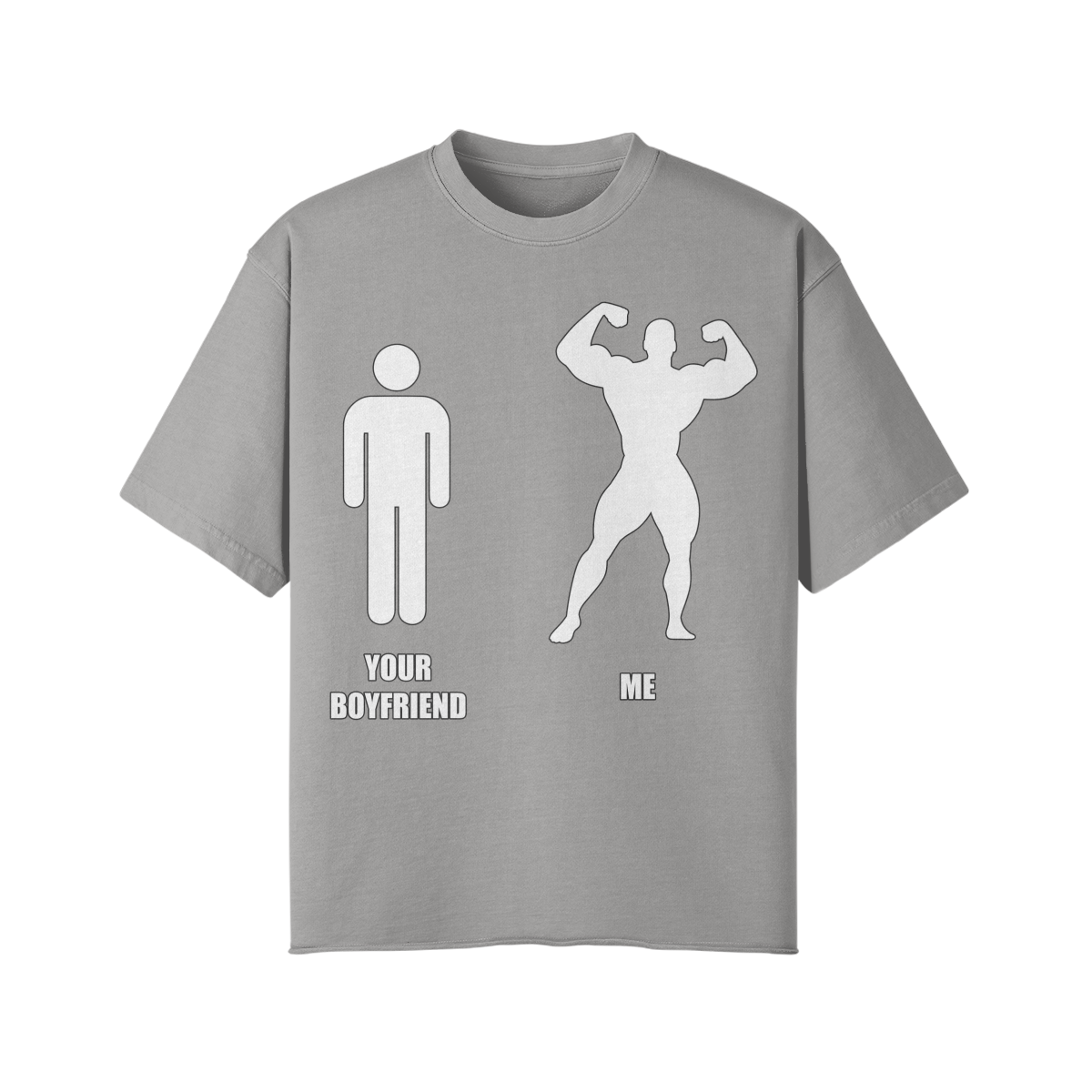 YOUR BOYFRIEND VS ME- Pump Top-Light Gray-League of Lifters