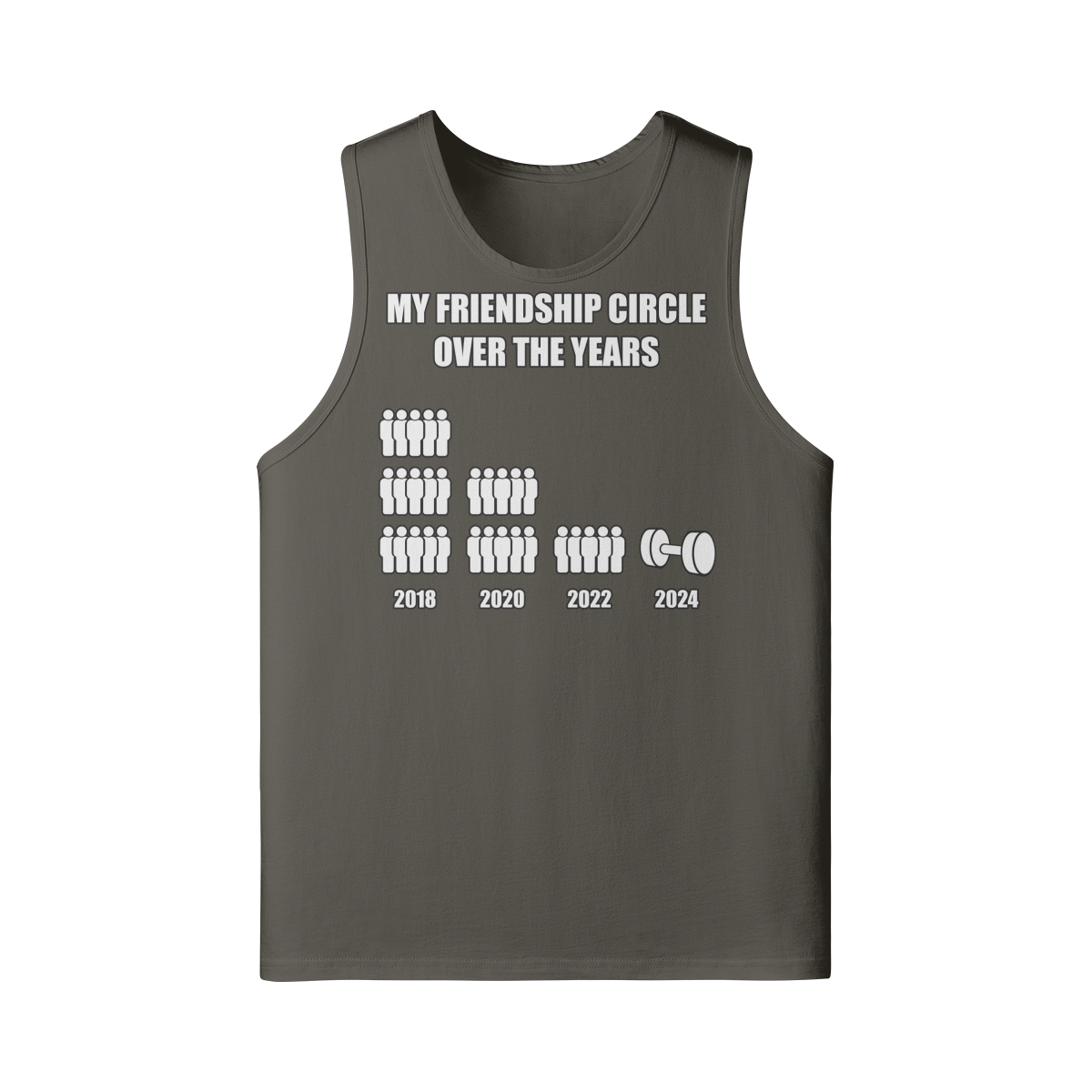 FRIENDSHIP CIRCLE- Tank Top-Charcoal Grey-League of Lifters