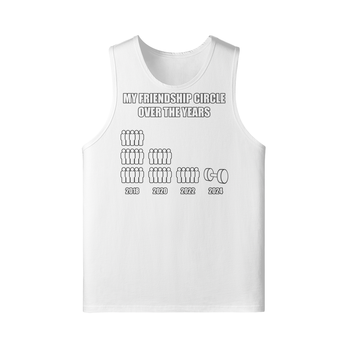 FRIENDSHIP CIRCLE- Tank Top-White-League of Lifters
