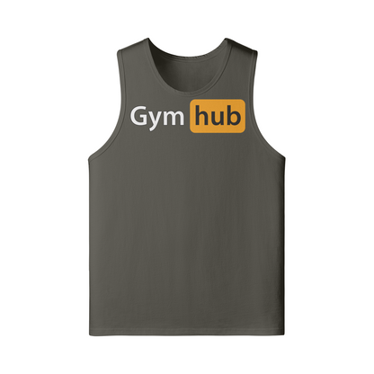 GYM HUB- Tank Top-Charcoal Grey-League of Lifters