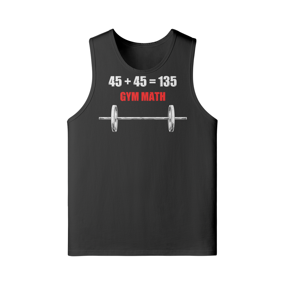 GYM MATH- Tank Top-Black-League of Lifters